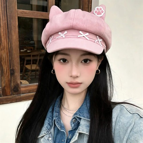 Vintage cat ear newsboy cap - cat,