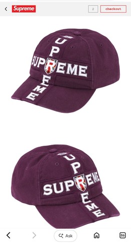 Cappello supreme cross crest - supreme,