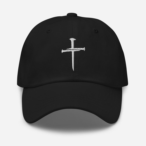 Cappello ricamato croce tre